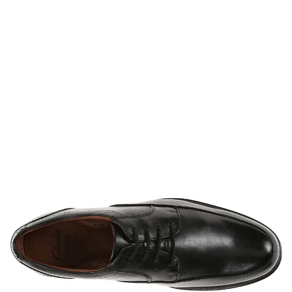 Clarks Mens Gabson Apron Oxfords Shoes Black 12M - Picture 5 of 7